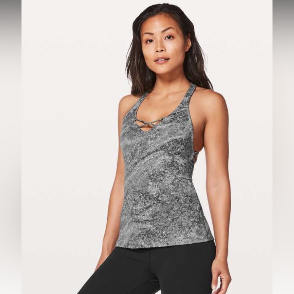 lululemon athletica Back and Forth Strappy Tank Top, Area Ice Grey